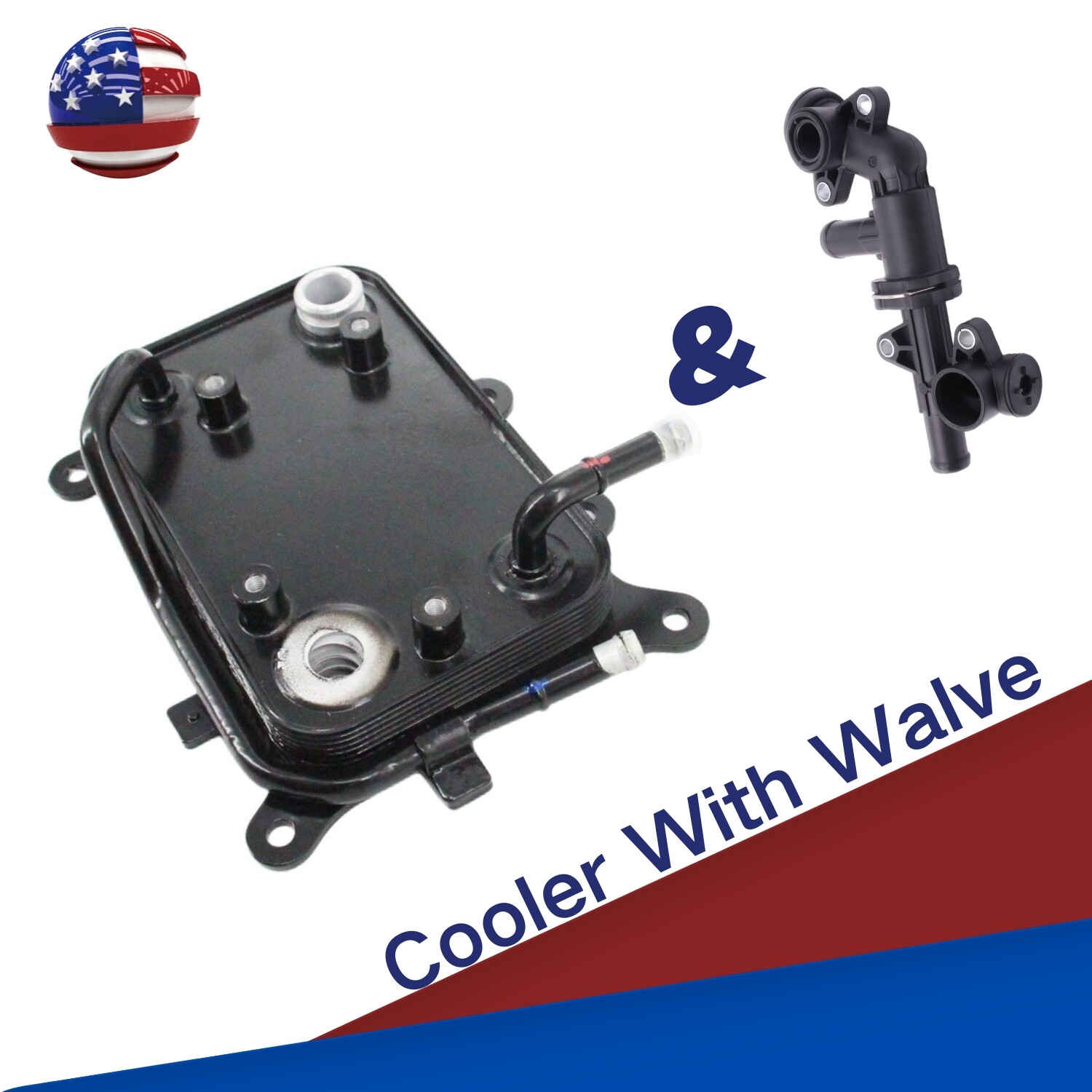 Transmission Oil Cooler &Valve Fit For 2015-2017 Hyundai Sonata 2.4L 25620 1U500