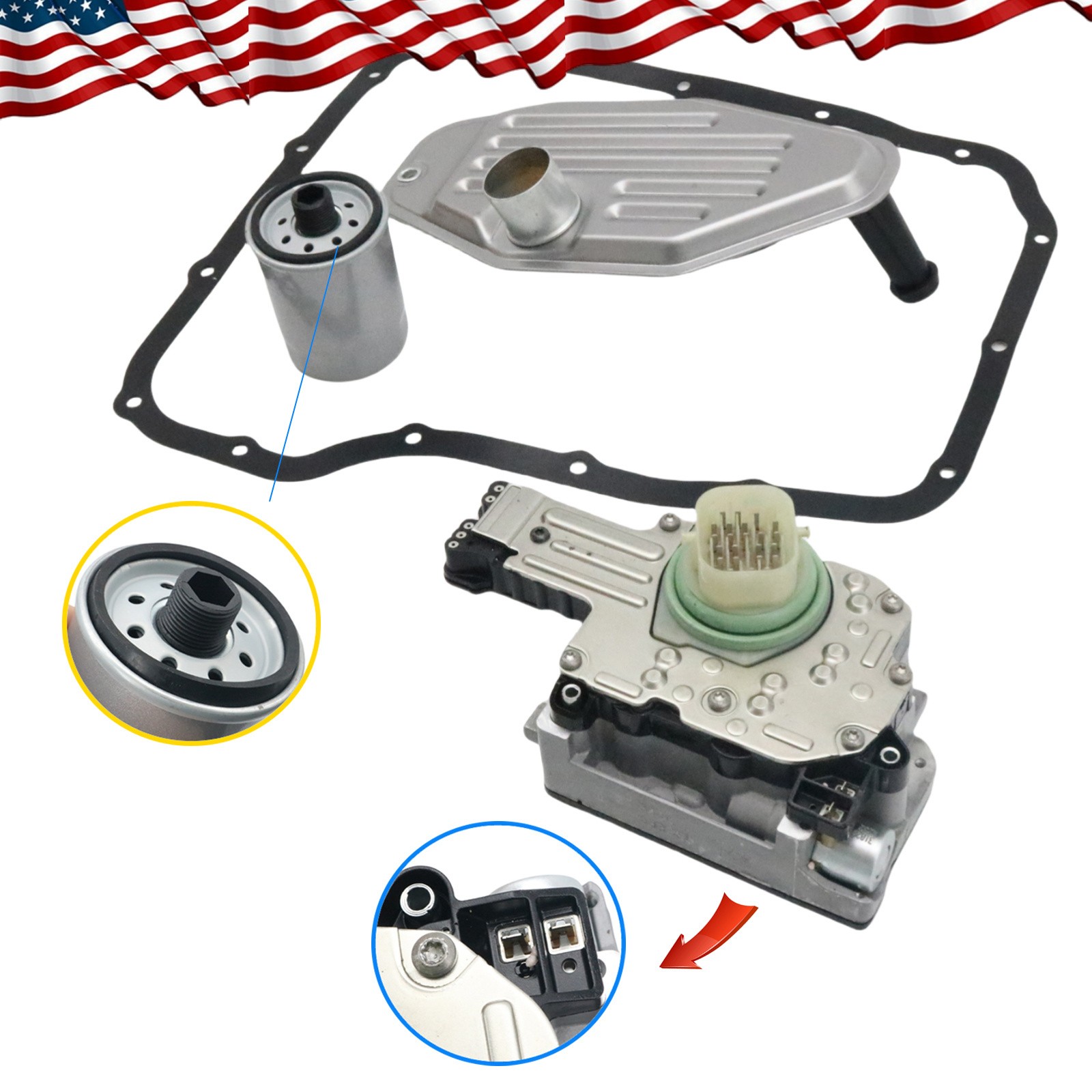 Shift Solenoid Block Pack w/ TRS Plate For Dodge Ram Jeep 45RFE 545RFE 68RFE