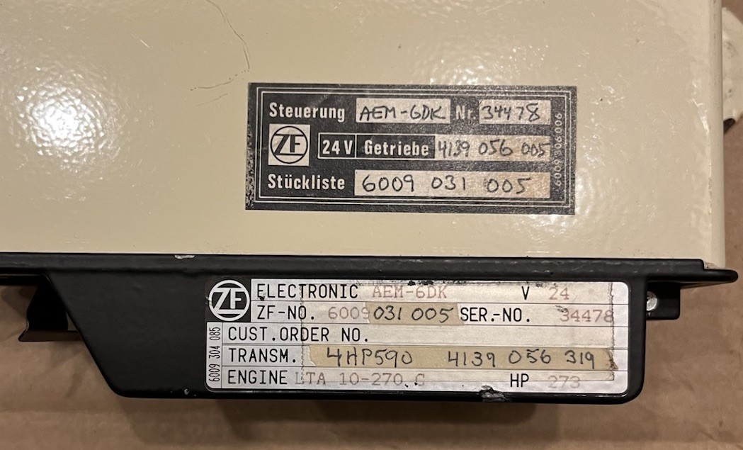 “New” ZF Transmission ECU ASSY Ecomat I/II Part# 6009-031-005