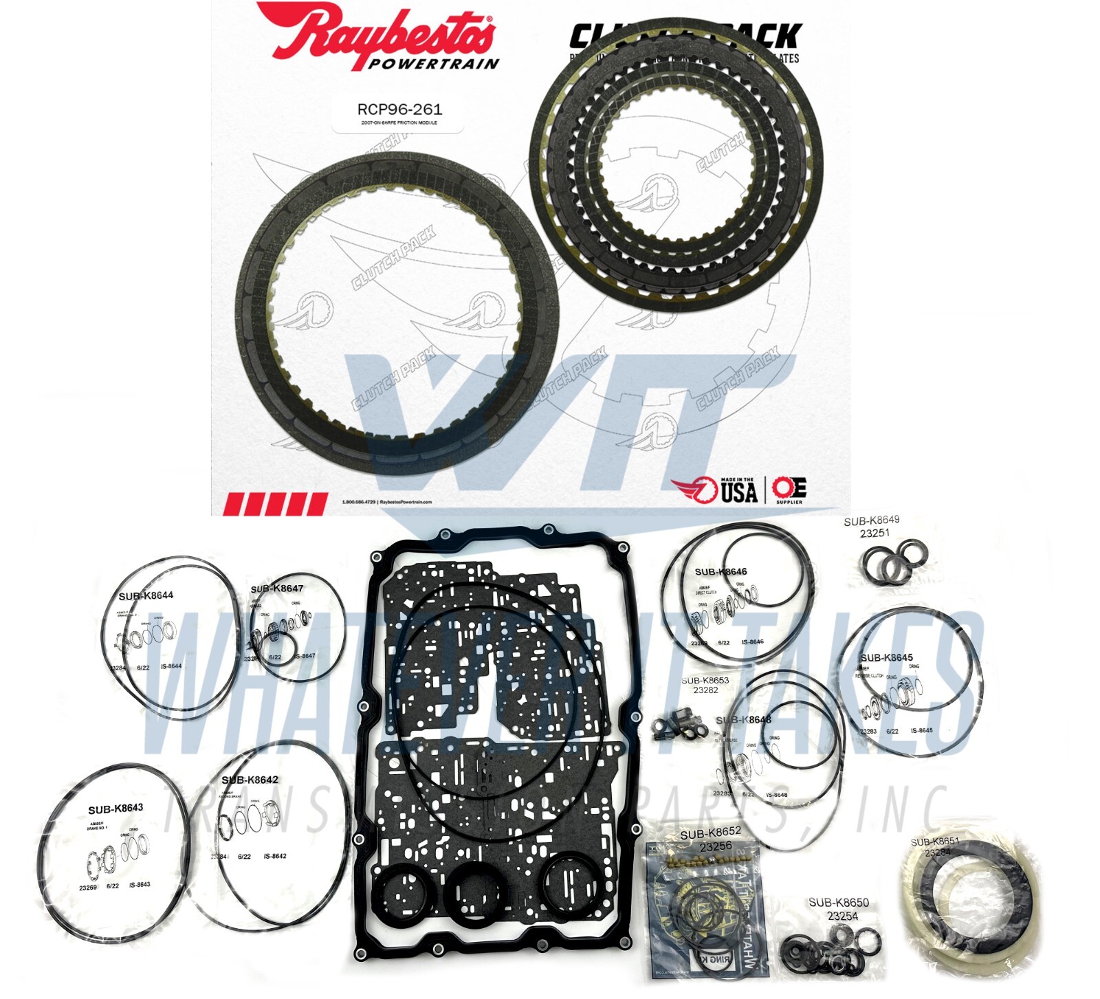 Toyota AB60E AB60F Transmission Banner Rebuild Kit With Raybestos Friction 07-Up