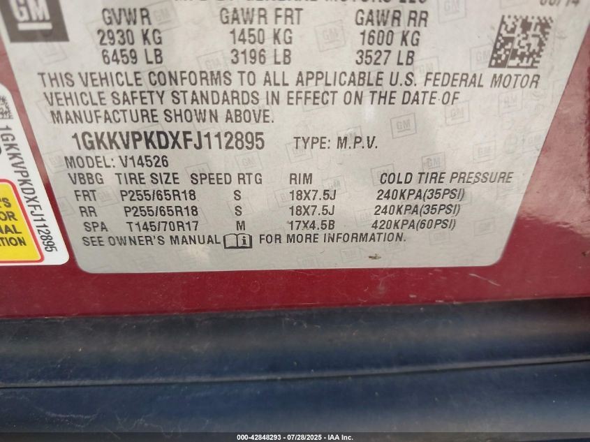 Transfer Case Assembly VIN J 11th Digit Limited Fits 15-17 ACADIA 225213