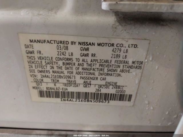 Automatic Transmission CVT 2.5L 4 Cylinder Thru 6/09 Fits 08-09 ALTIMA 426362