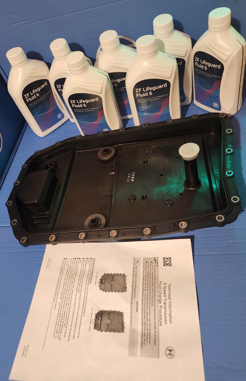 ZF6HP19 ZF6HP21 /X Transmission oil Pan Filter kit & ZF 6 Speed Fluid ( 7 Liter