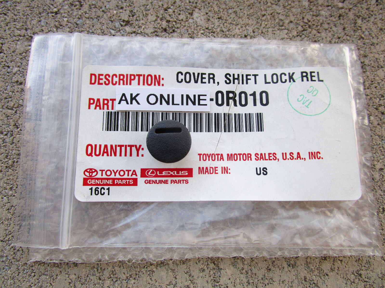 06 – 12 TOYOTA RAV4 A/T SHIFTER LOCK RELEASE BUTTON COVER OEM NEW BLACK