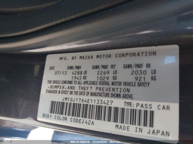 Automatic Transmission 2.5L Fits 14-15 MAZDA 6 1103519