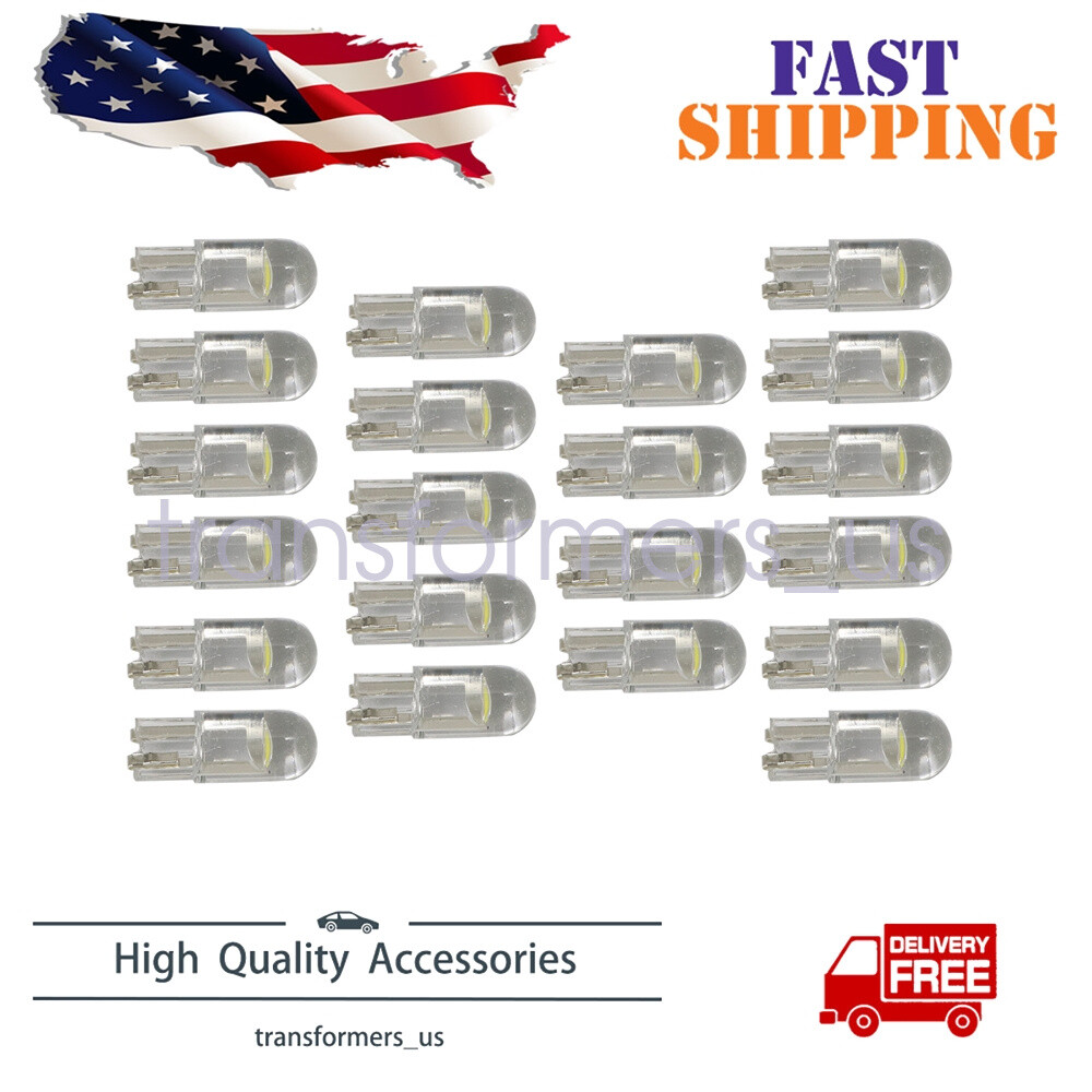 NEW 20PCS T10 LED License Plate Light Car Interior Bulbs White 168 2825 194 W5W
