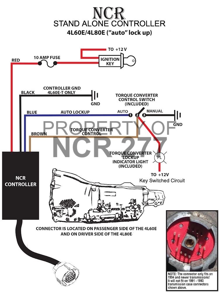 4L60E controller no comuter required auto/manual lock up manual shift conversion