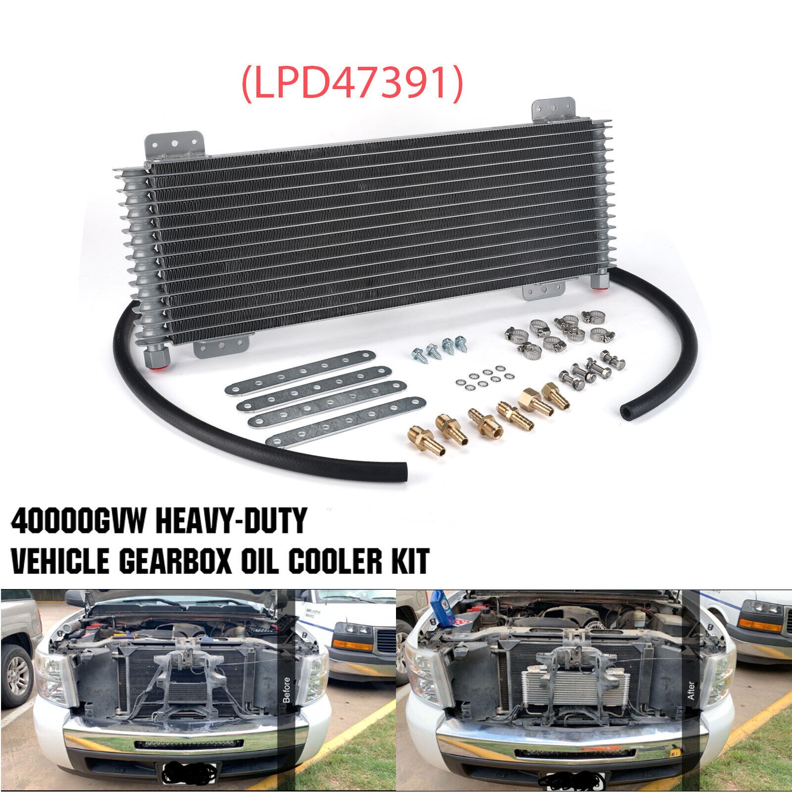 Tru Cool Max 40,000 GVW Transmission Performance Oil Cooler Heavy Duty 47391
