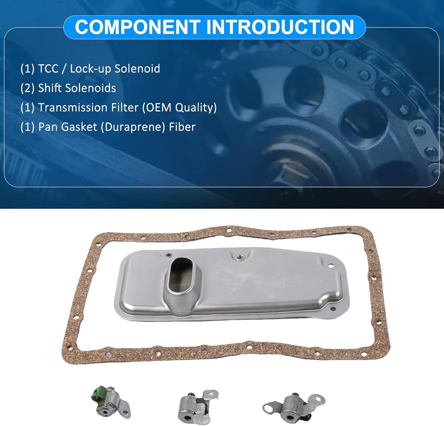 For TOYOTA Tundra 01-04 Transmission Shift Solenoid Set A340E A343F Filter Kit