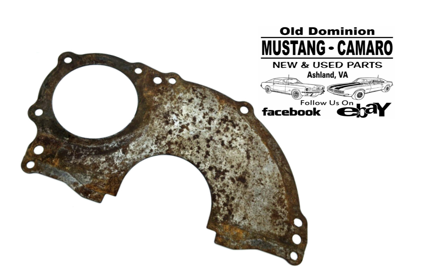 1965-1969 Mustang 6 Cyl 170 200 C4 Transmission Engine Rear Block Plate
