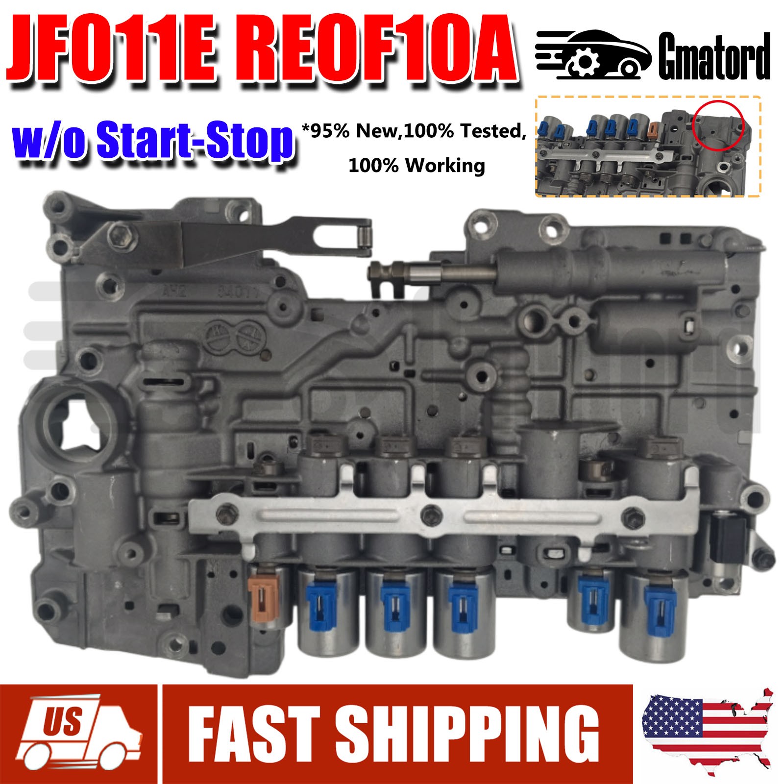 AC60E AC60F 6-Sp Auto Transmission Valve Body For Toyota Tacoma w/o Start-Stop