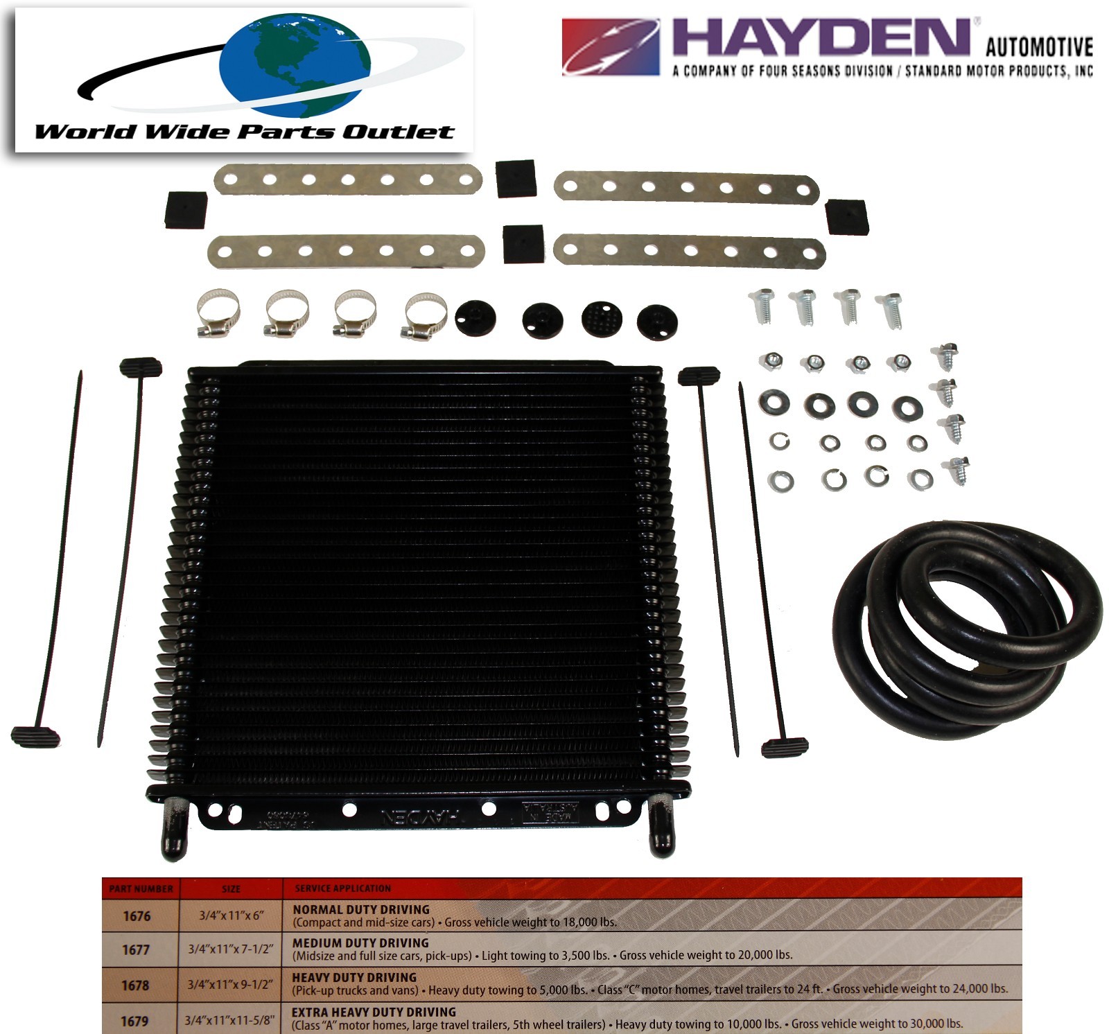 Automatic Transmission Oil Cooler Hayden 679/OC-1679 Plate and Fin Type