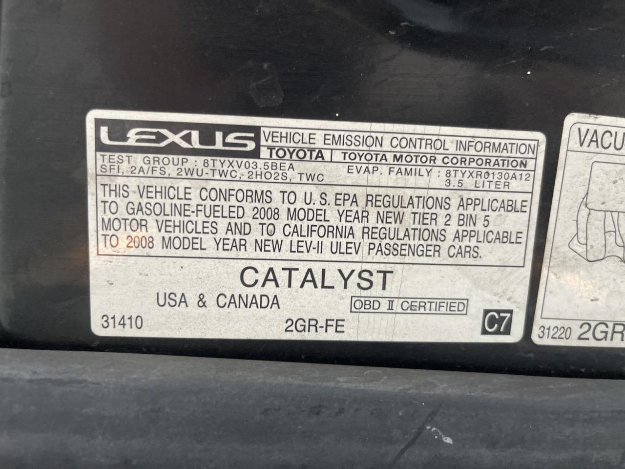 Automatic Transmission 2007 2008 2009 Lexus ES350 155k U660E 6 Speed 1039379