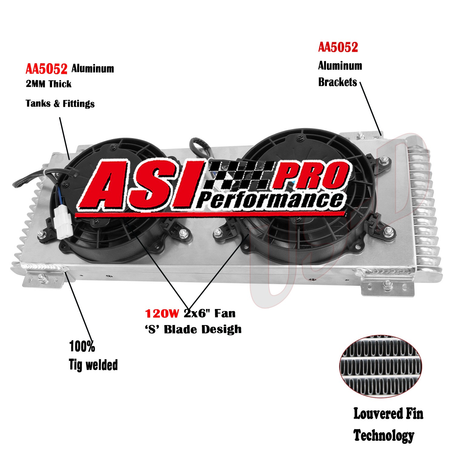 40K Transmission Cooler Transmission Oil Cooler + Shroud Fan GVW Max 40,000