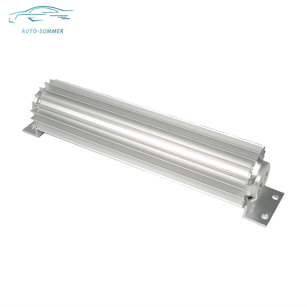 Dual Pass Aluminum Finned Transmission Oil Cooler 12″ For Universal Fitment