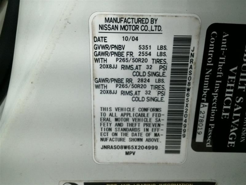 Transfer Case Automatic Transmission Fits 03-08 INFINITI FX SERIES 104591639
