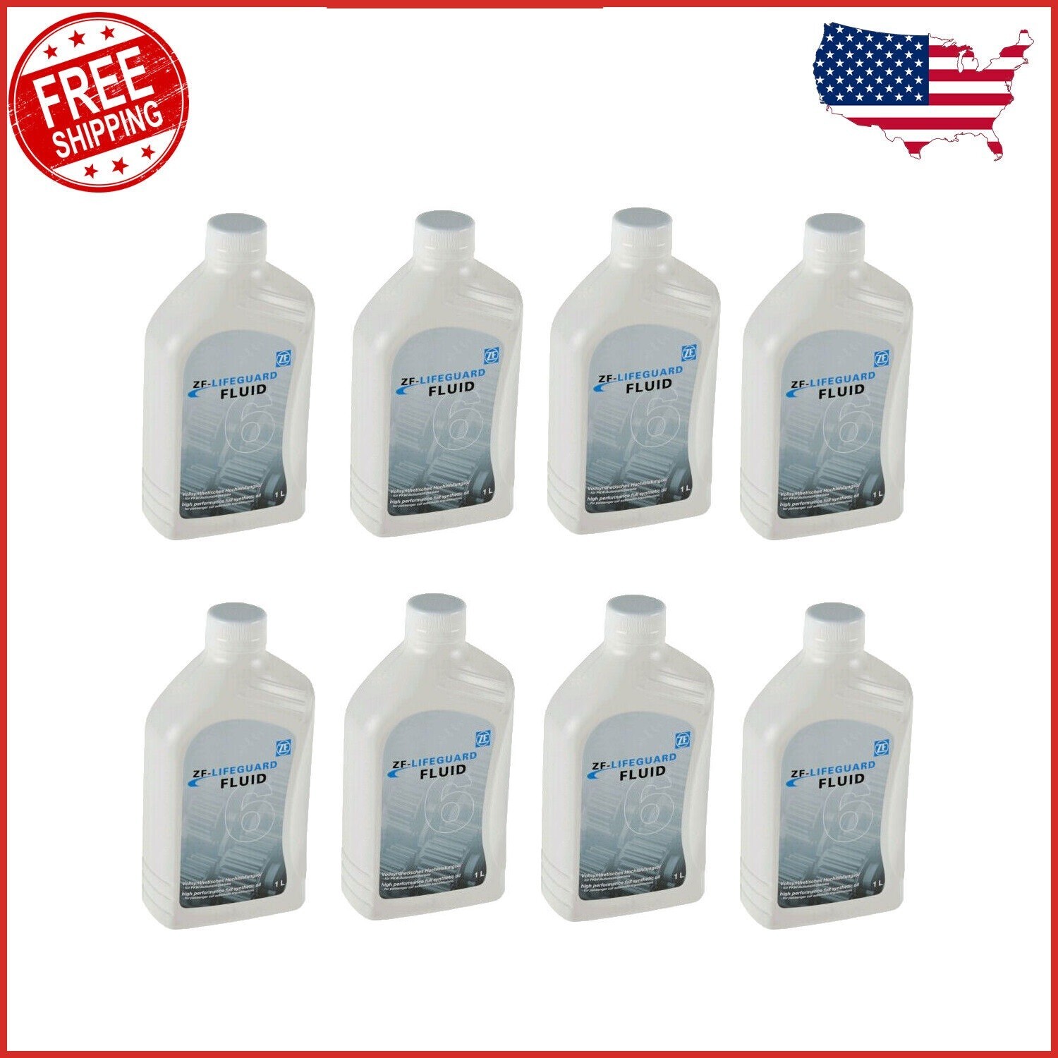 8-Liters Set OEM ZF LifeGuard 6 Automatic Transmission Fluid ATF S671090255