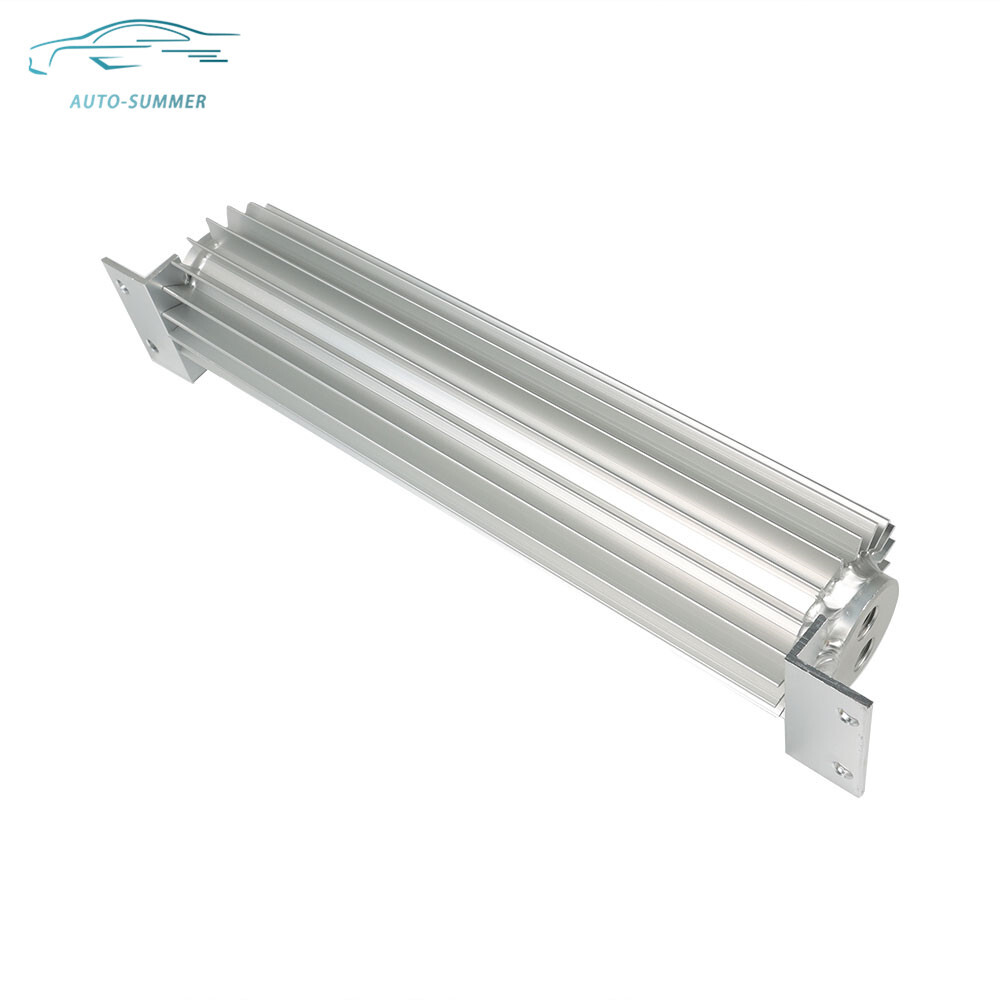 Dual Pass Aluminum Finned Transmission Oil Cooler 12″ For Universal Fitment