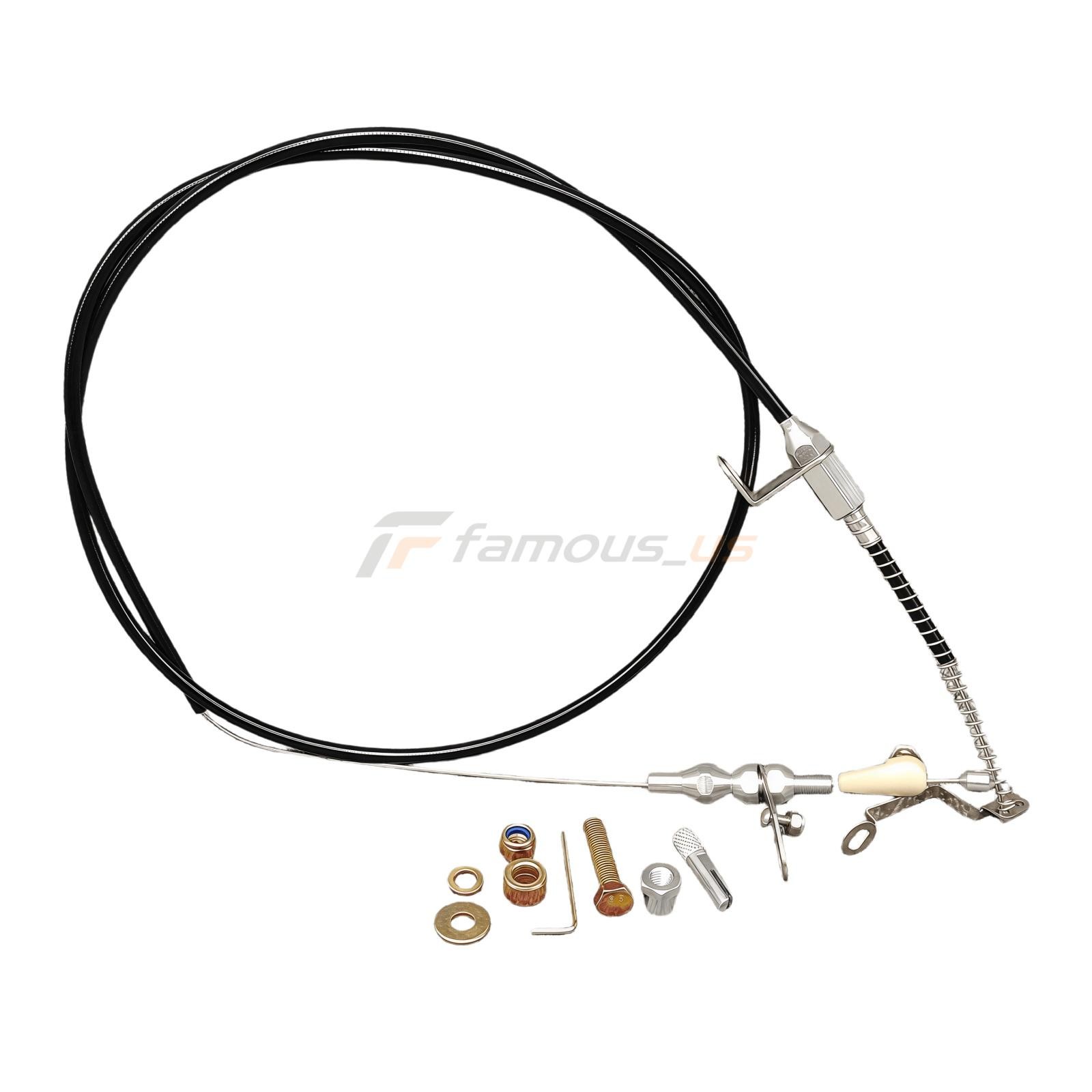 New Black Kickdown Cable Kit Fits For Ford/AOD Lokar KD-2AODU