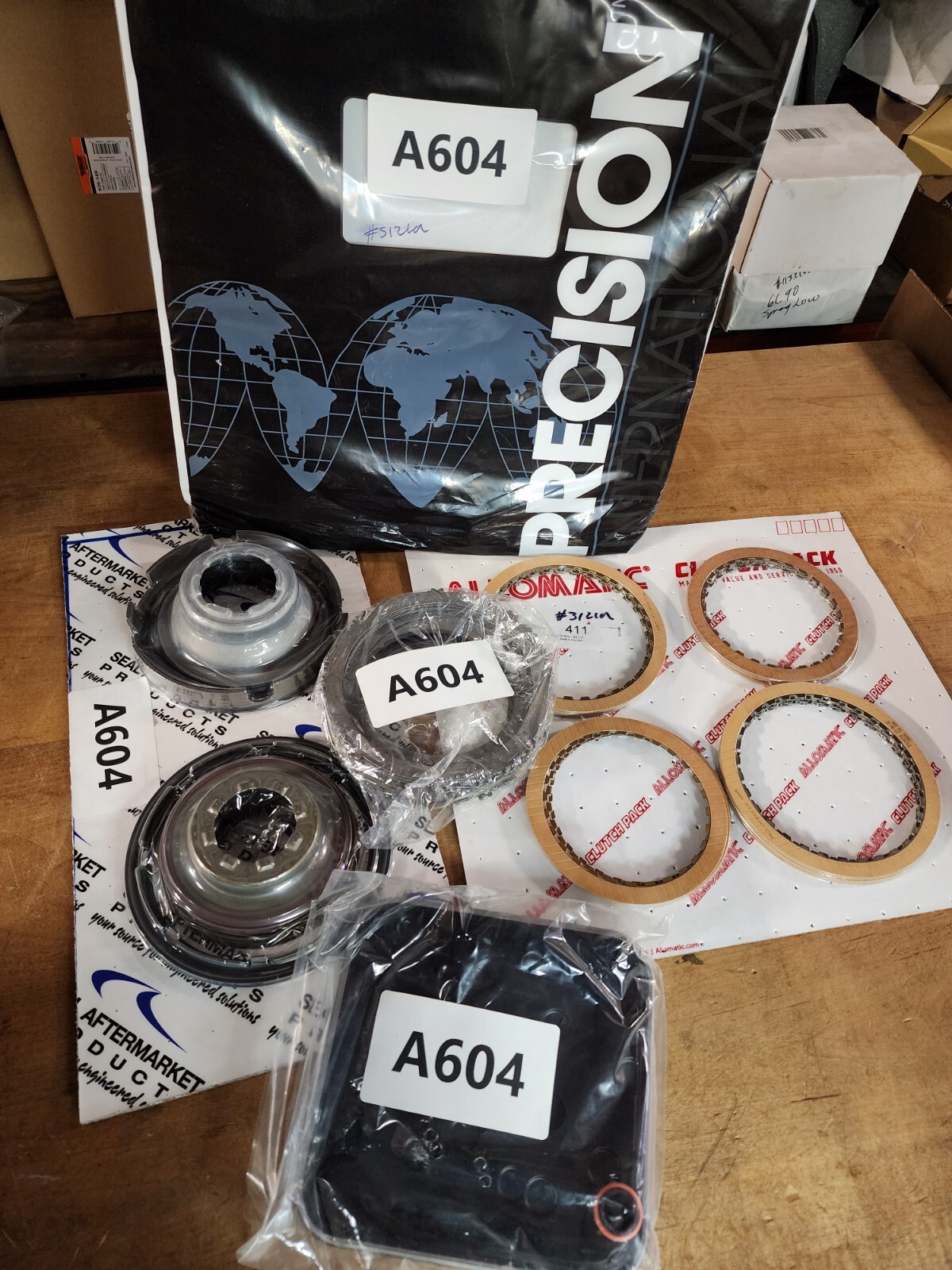 A604 41TE TRANSMISSION MASTER KIT REBUILD KIT WITH PISTONS