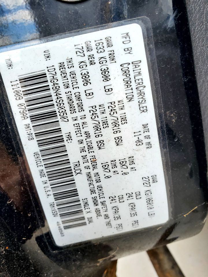 Automatic Transmission From 2004 Dodge Dakota 45RFE 4×4 4wd