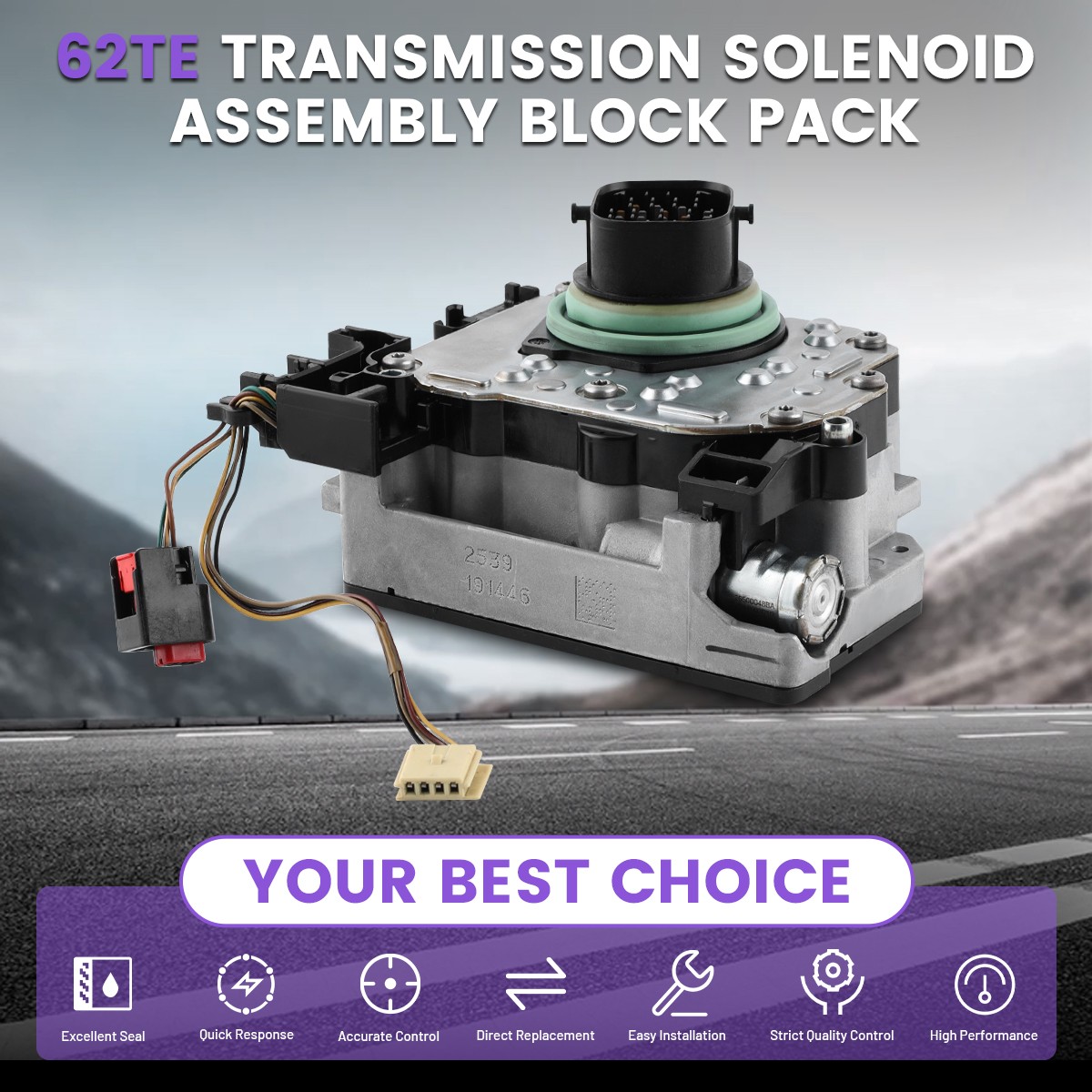 62TE TRANSMISSION VALVE BODY AND SOLENOID PACK 2007-UP FOR DODGE CHRYSLER