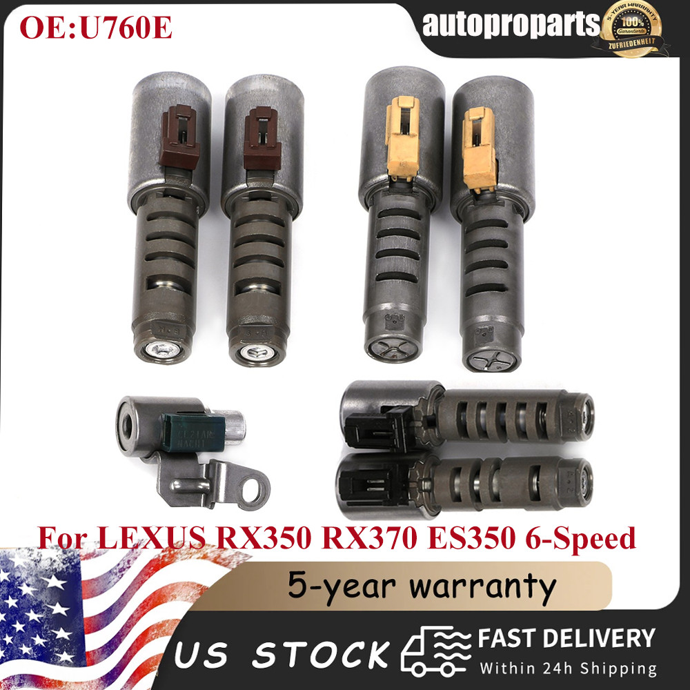 7x U760E Solenoid Kit fit Camry Highlander Rav4 Banguard Venza Sienna 6-Speed US