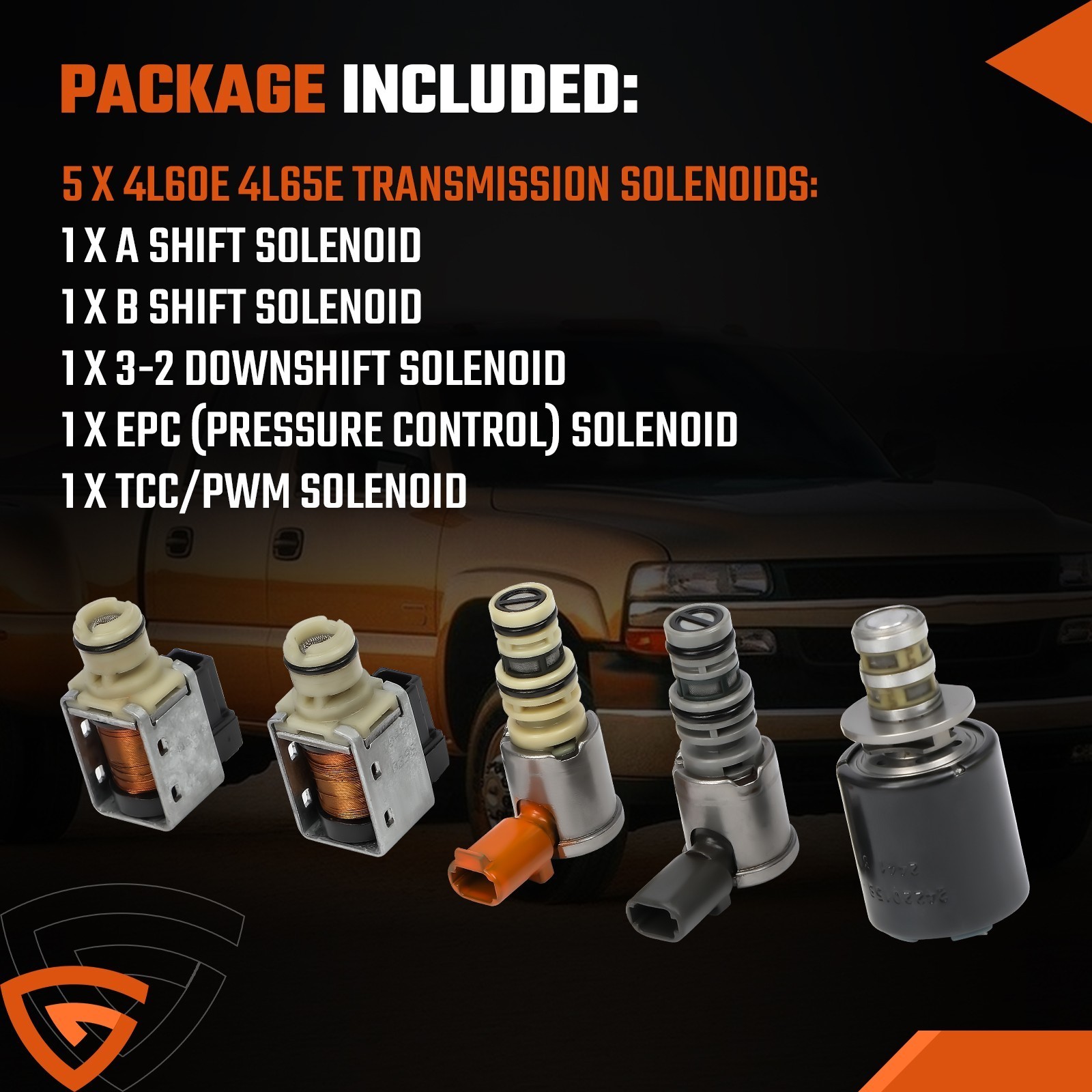 5PCS Transmission Master Solenoid Kit For GMC Chevy Silverado 1500 4L60E/4L65E
