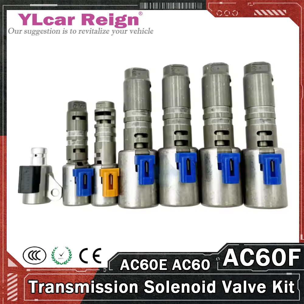 AC60F AC60E AC60 Auto Transmission 7Pcs Solenoid Valve Kit For Toyota Prado 2.2L