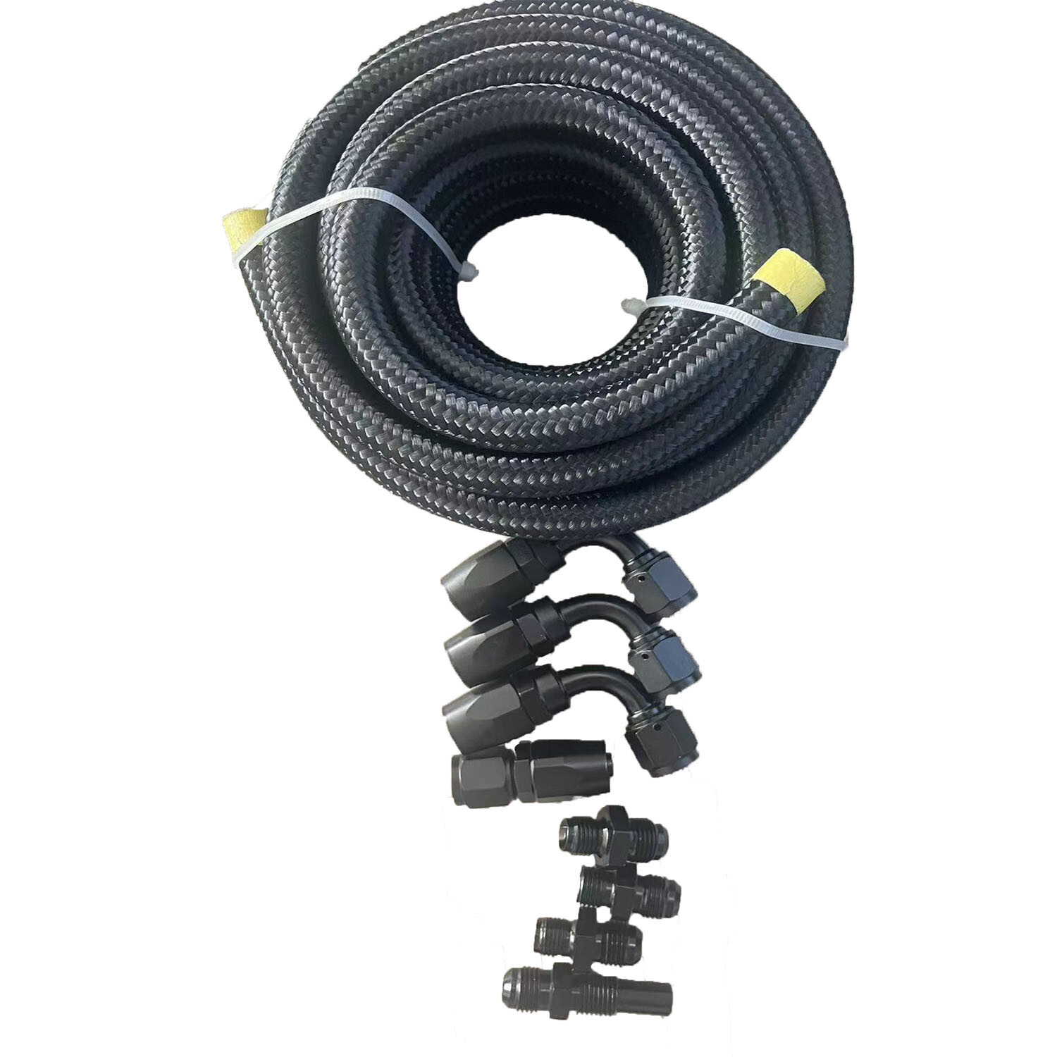 For GM 4L80E Automatic Transmission Cooler Lines Kit 6-AN Steel Braided Line Kit