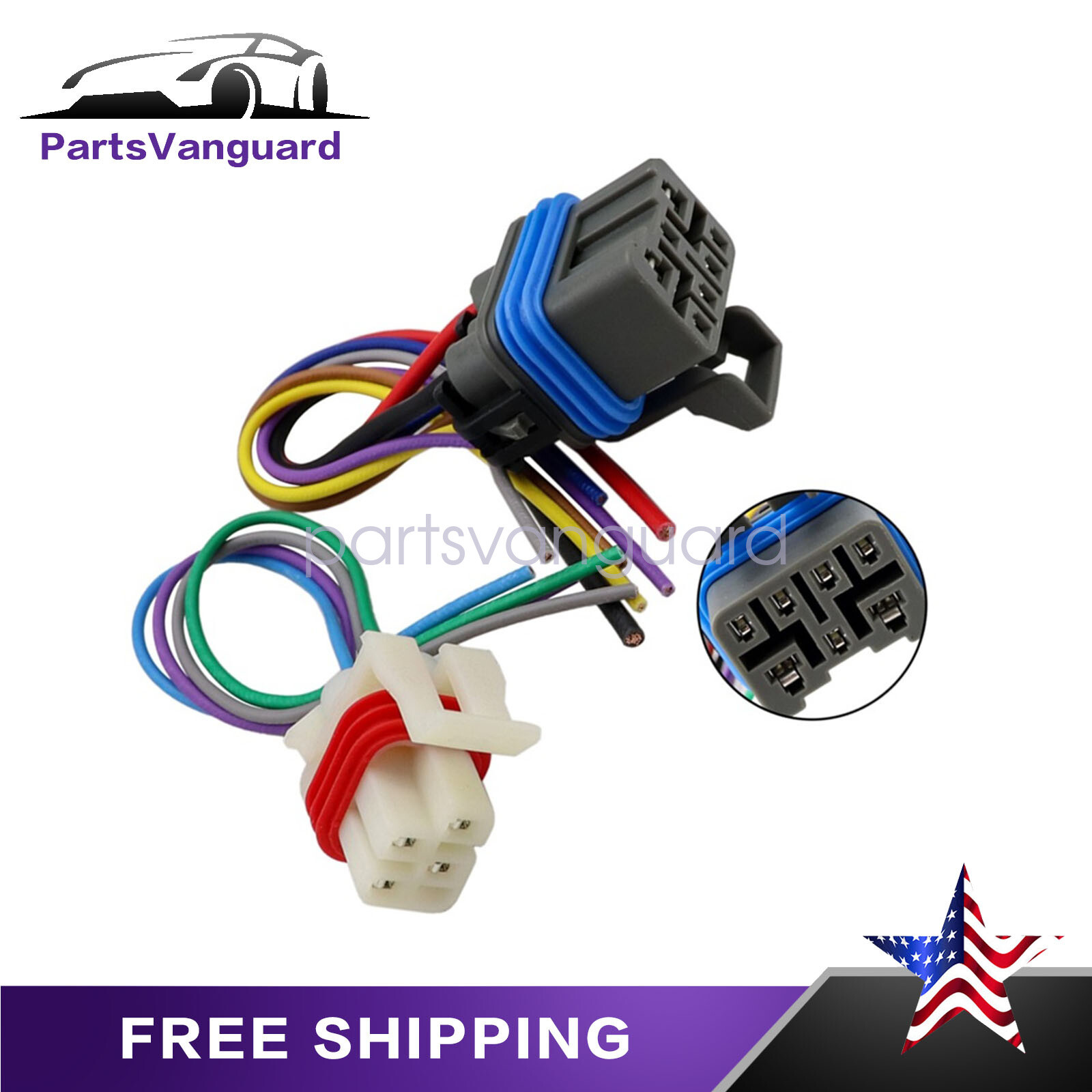 Neutral Safety Switch Connector Wire Harness 7-PIN &4-PIN For Chevrolet GMC 2set