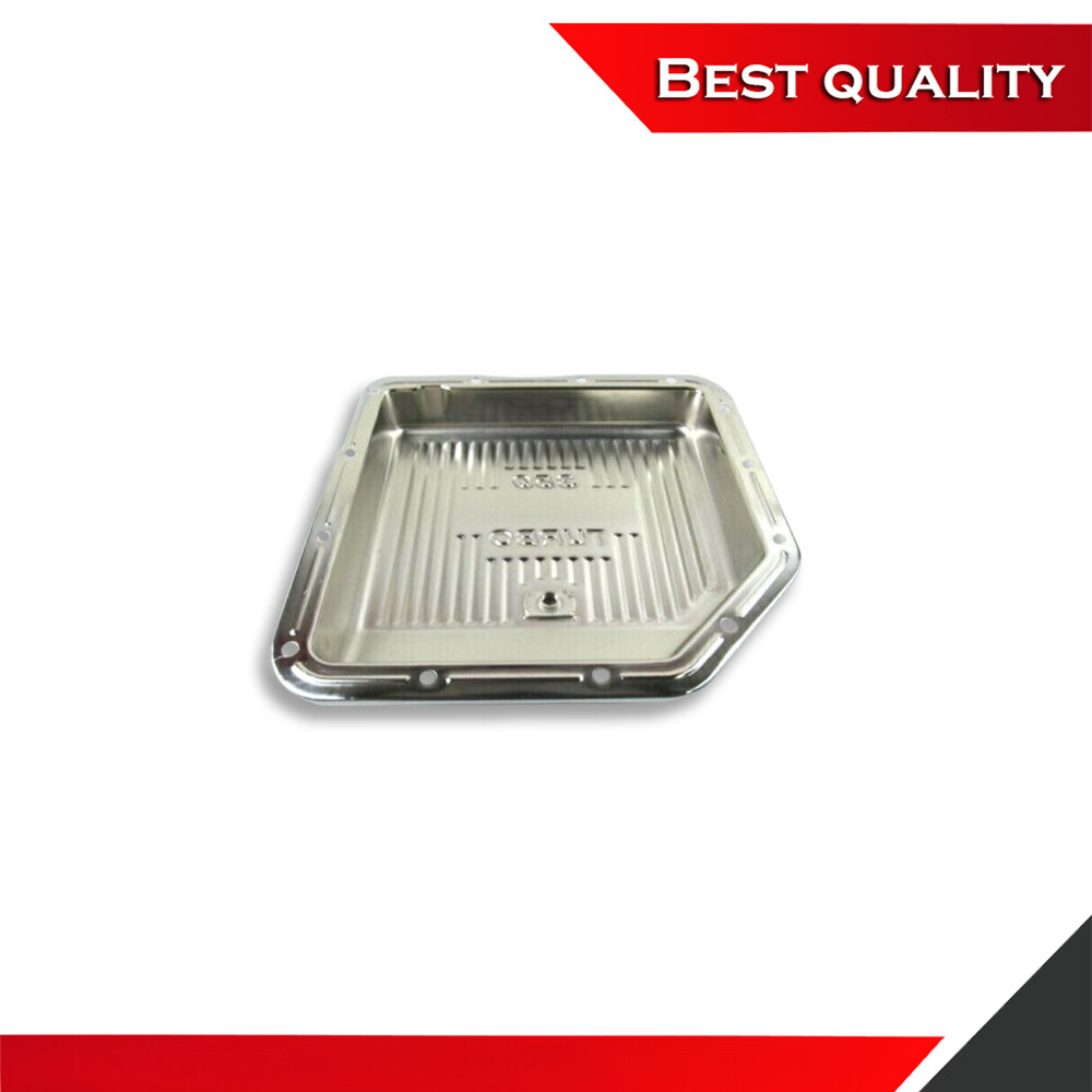 Steel GM Turbo TH350 Finned Transmission Pan Chrome