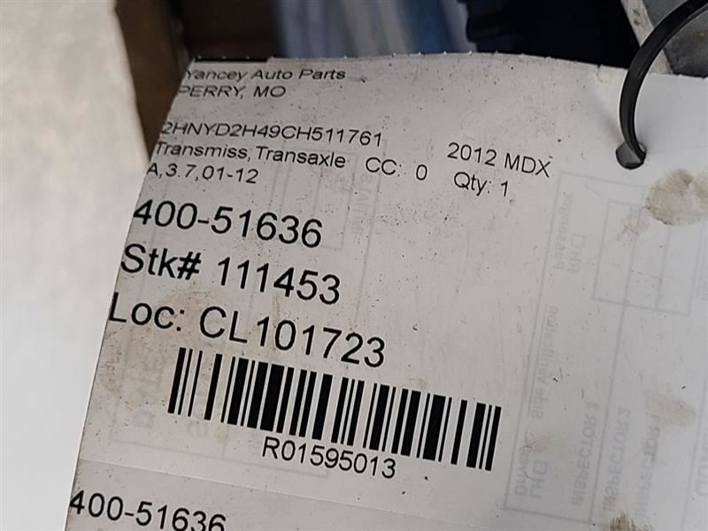 2010-2013 LINCOLN MDX Automatic Transmission 3.7L 20021RT4000