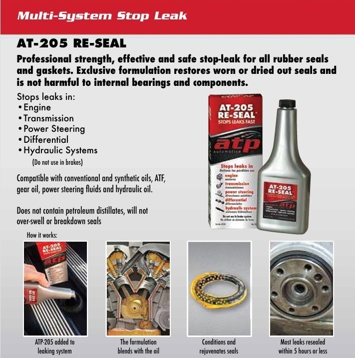 ATP AT-205 Re-seal Stops Leaks fast 8 OZ QTY X 4 guaranteed stop Leak usa made.
