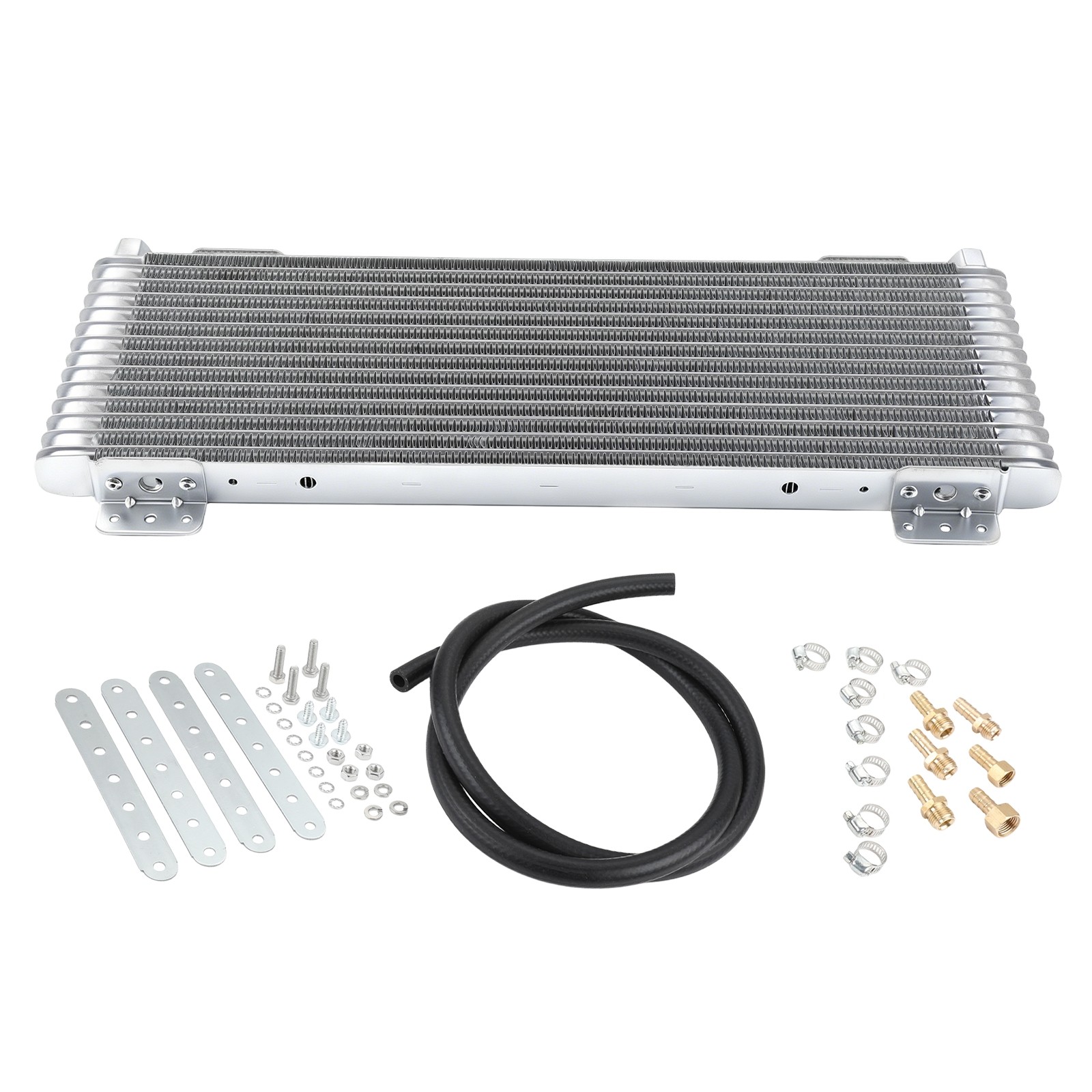 Heavy Duty Transmission Cooler Low Pressure Drop Fits LPD47391 Silver