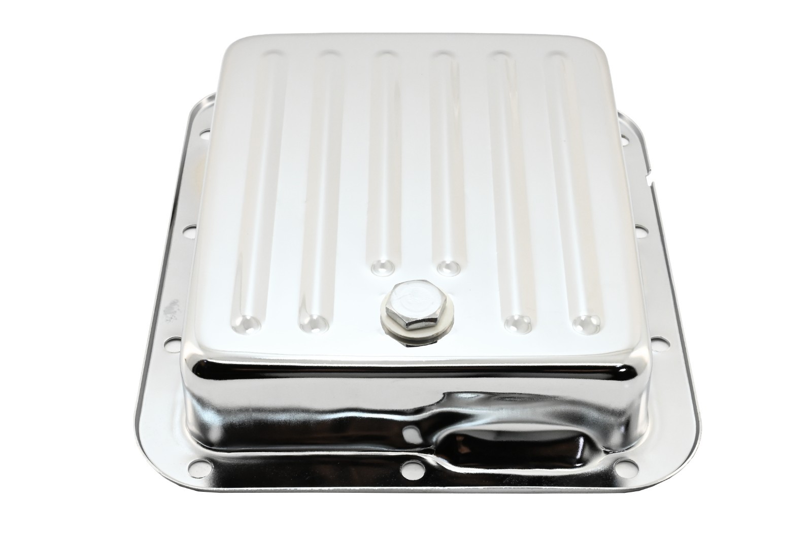 Steel Transmission Pan Fits Ford C4 – Pan Fill Style – Chrome