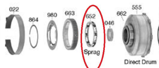 GM TH350/TH350C/TH375B, Intermediate, One Way Roller Clutch Sprag. TH-350/350C