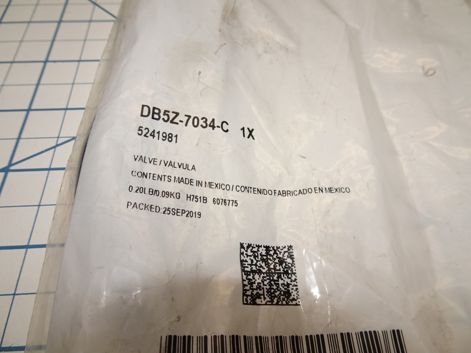 Ford DB5Z-7034-C Vent Valve Tube Pipe Assy Transmission Factory Sealed OEM NOS