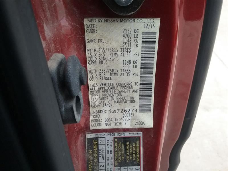 2014-2019 Nissan Frontier Automatic Transmission 4 Cylinder 95K