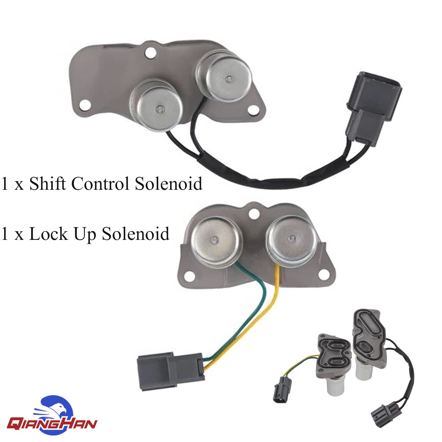 Transmission Control Shift Lock Up Solenoids Kit for 90-97 Honda Accord Prelude