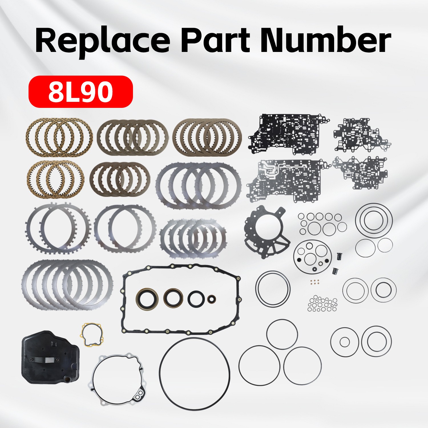 8L90 Transmission Rebuild Kit Master Kit for 2015-Up Borg NEW
