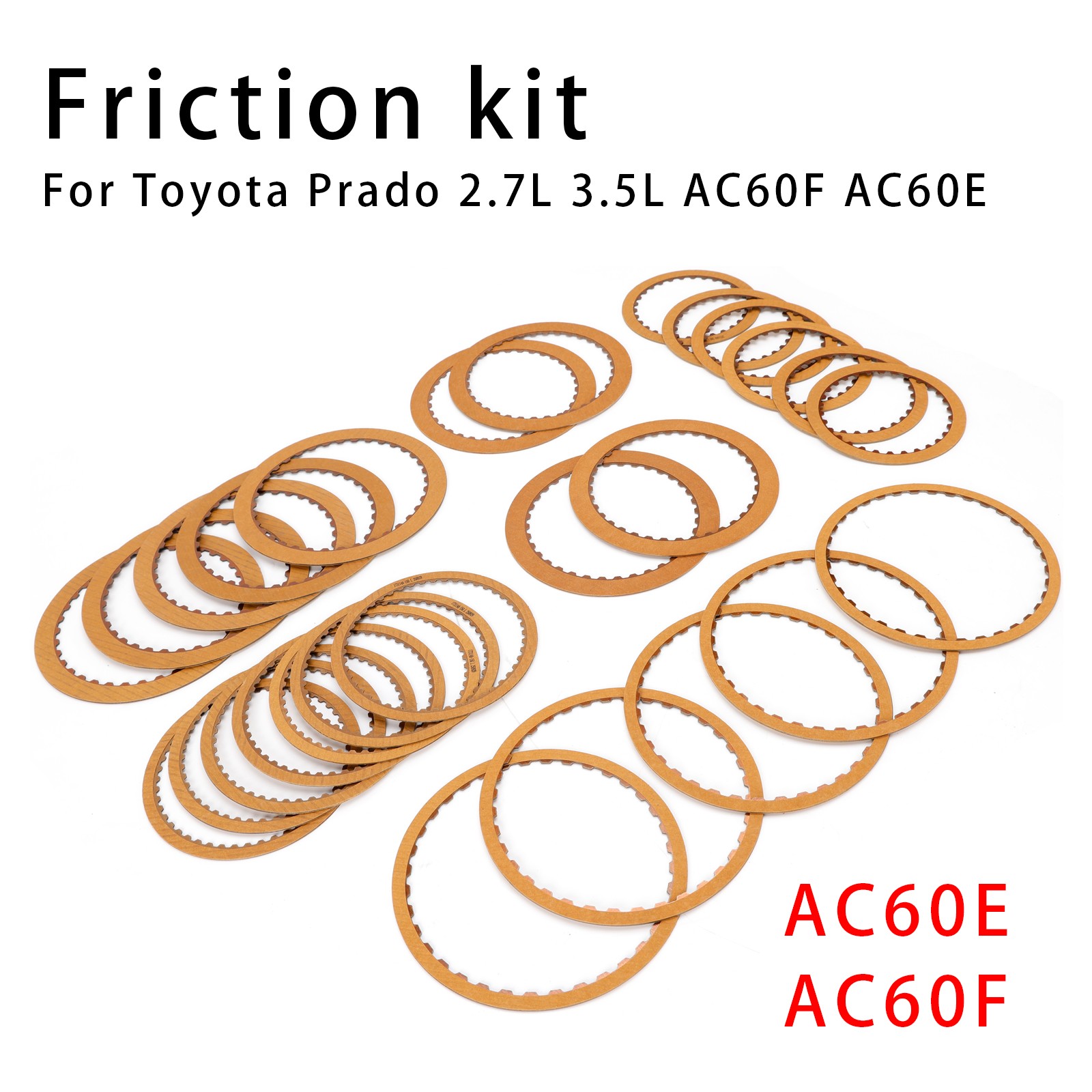 AC60F AC60E Transmission Friction Kit Clutch Plates Fits Toyota Prado 2.7L 3.5L