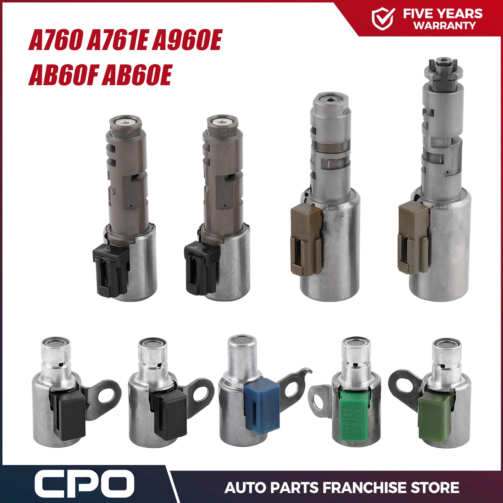 Transmission Solenoid Kit For 2004-2021 Toyota Lexus A761E A960E AB60F AB60E