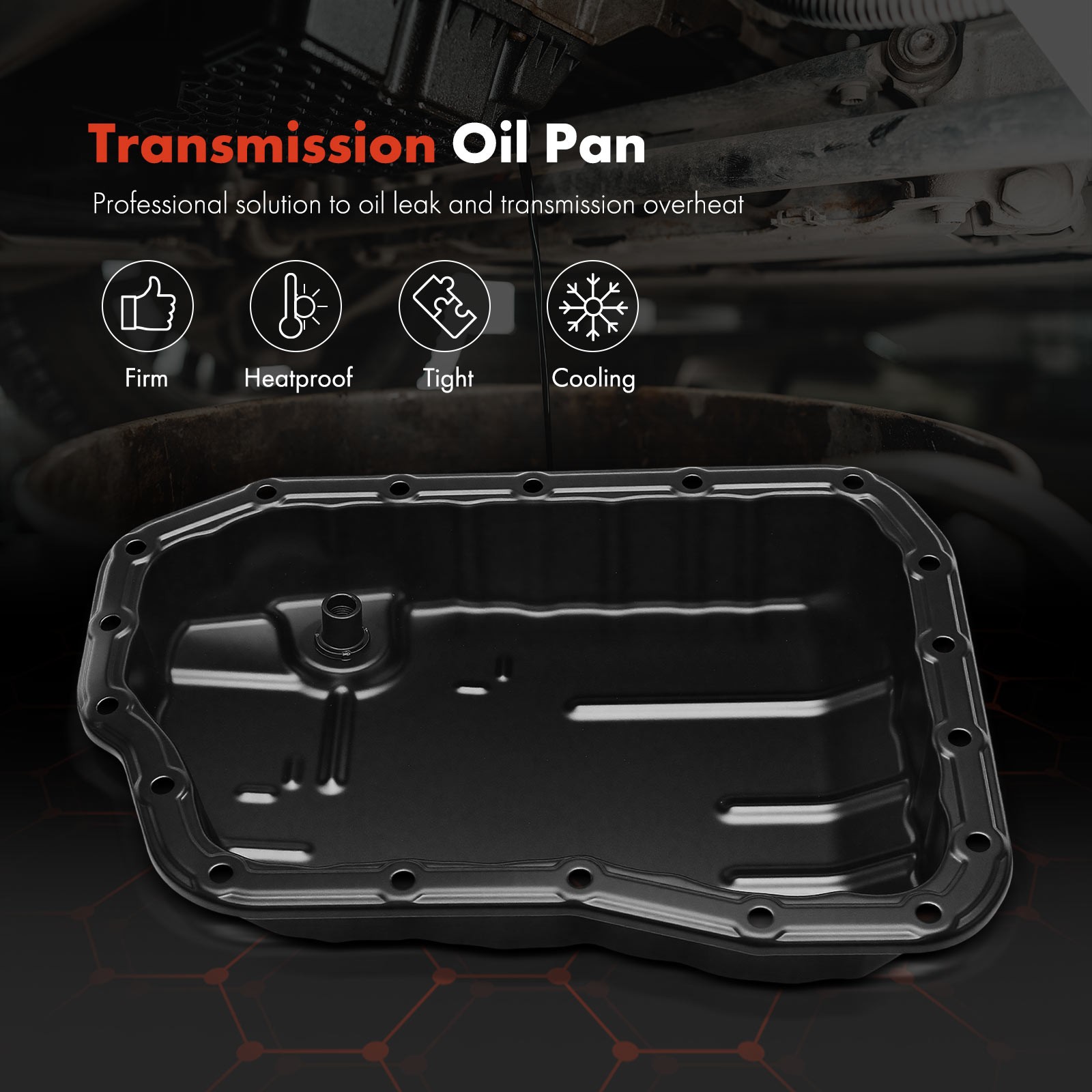 Transmission Oil Pan w/ Drain Plug for Toyota Camry 08-17 Highlander Sienna 3.5L