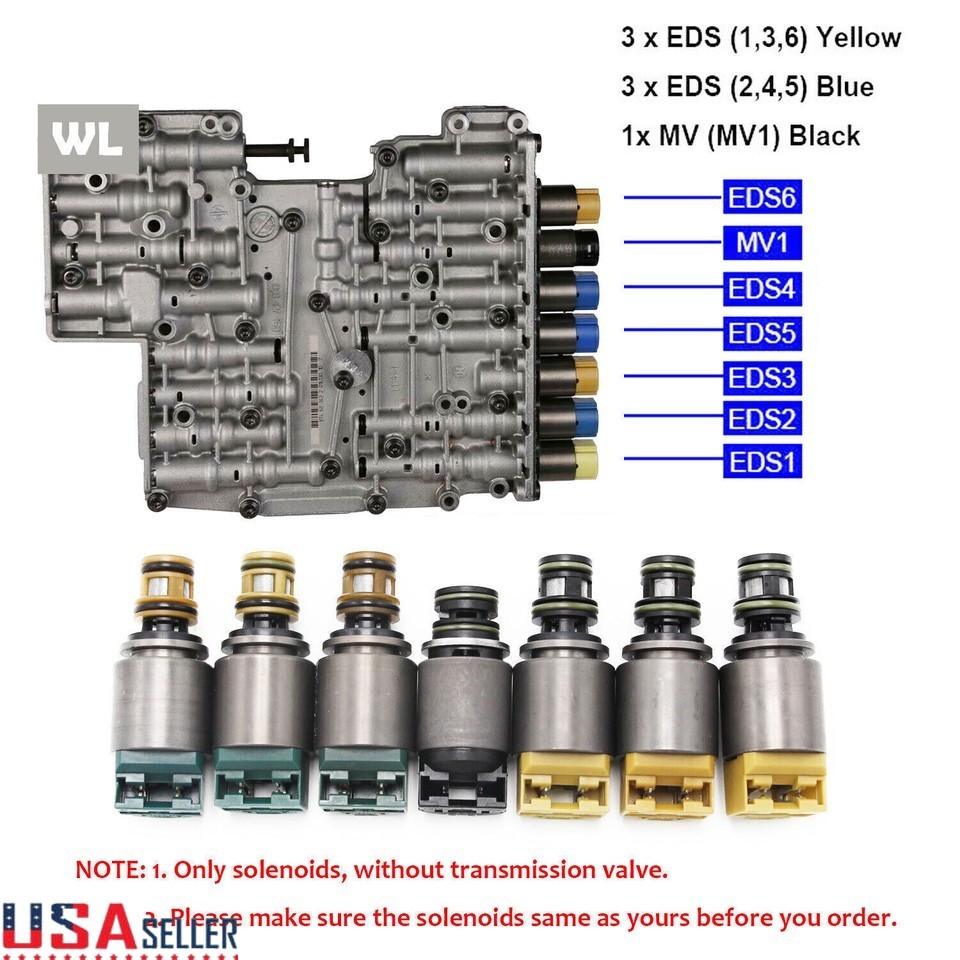 7PCS 6HP19 6HP26 6HP32 TRANSMISSION SOLENOID KIT Fit FOR BMW X3 X5 AUDI A6 A8 Q7