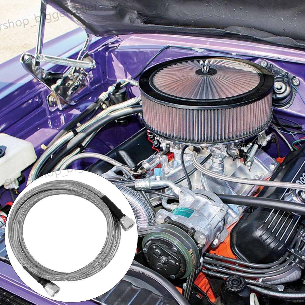 For GM 4L60E 4L80E Flexible SS Braided Transmission Cooler Lines Kit -6AN Hose