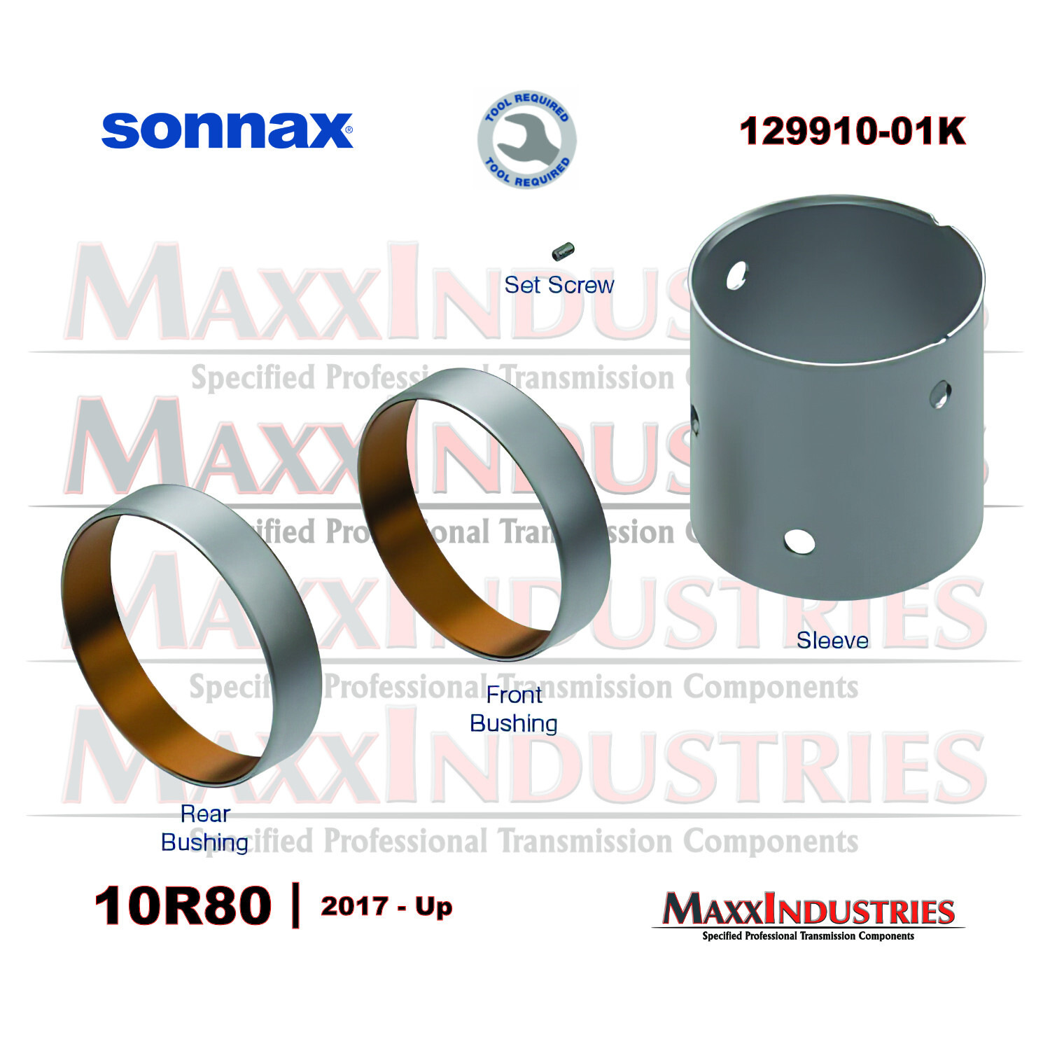 10R80 Transmission C-D-F Clutch Drum Saver Kit Sonnax 129910-01K with 129910-TL