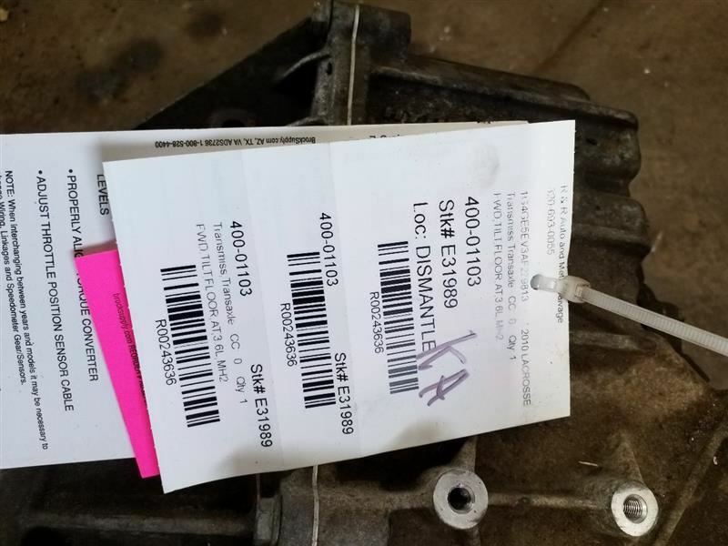 Automatic Transmission 6 Speed Opt MH2 Fits 10 ALLURE 243636