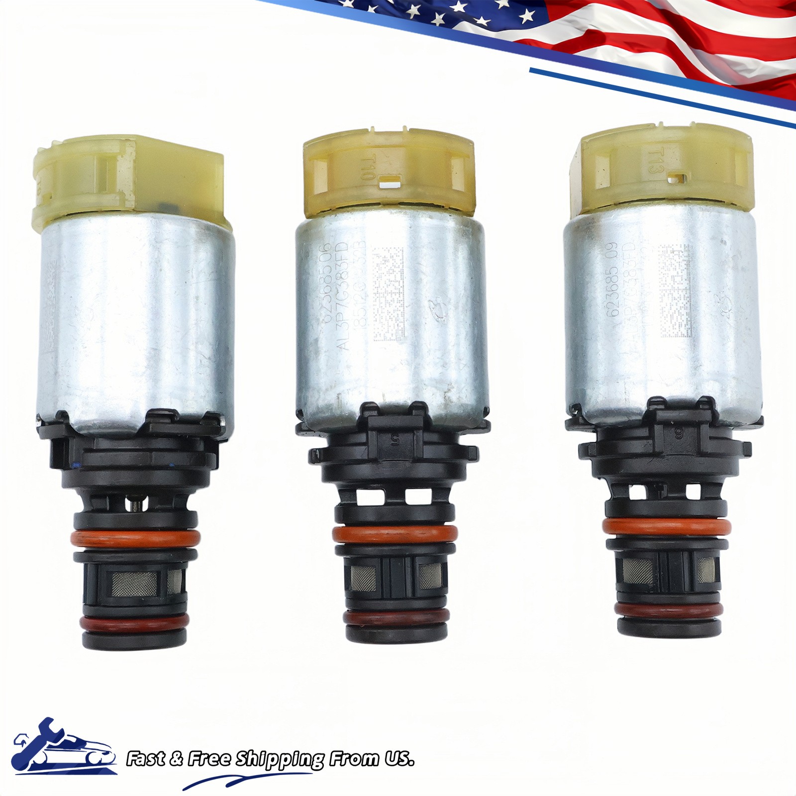 7x Transmission Solenoid Kit for 2008 2009 2010 2011 Ford Escape 6F35 USA