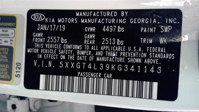 Automatic Transmission US Built VIN 5 1st Digit 2.4L Fits 16-20 OPTIMA 2890544